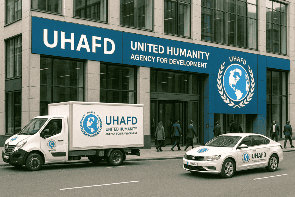 Humanitarian aid workers in the field